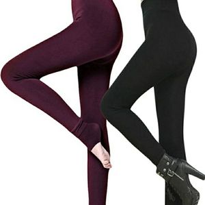 TWO FOR ONE PLUSH LEGGINGS